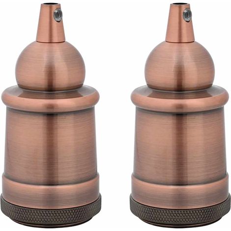 Douilles de lampe 2 pcs bronze rouge E27