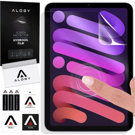 Protector de pantalla de hidrogel para tablet Apple iPad Mini 6 2021 de 8,3 pulgadas (6.ª generación). Hidrogel Alogy. (1/5)