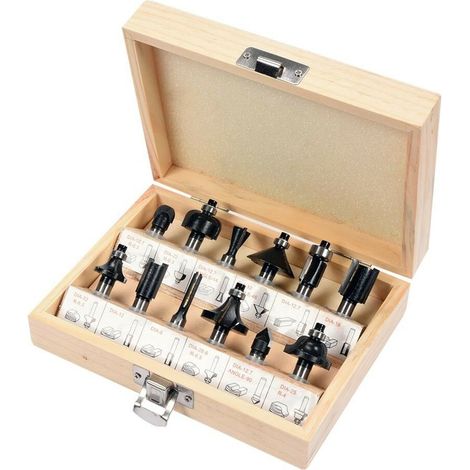 12 Frese Pantografo Decorazioni Legno Fresa Taglio Scanalatura 8 Mm (1/4)