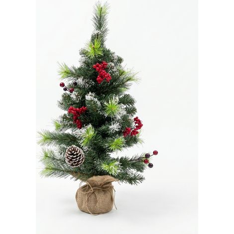 HOMESCAPES Artificial Pinecone & Berry in Burlap, 60cm (1/5)