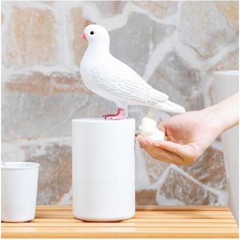 Distributeur automatique de savon mousseux à capteur, distributeur de savon sans contact en forme d'oiseau, adapté à la salle de bain et à la cuisine (A) (1/4)