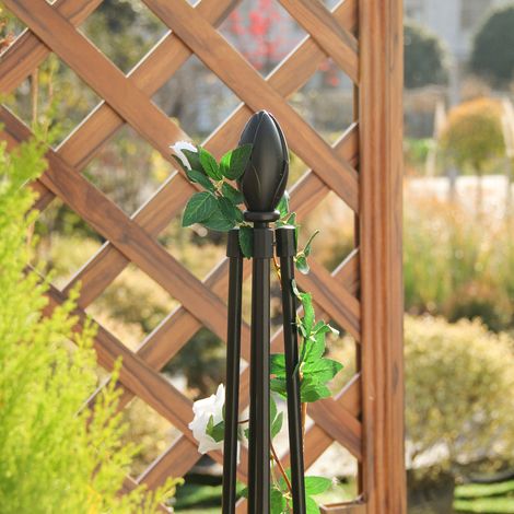 Tour obélisque de jardin, support pour plantes grimpantes, tour à fleurs verticale (1/5)
