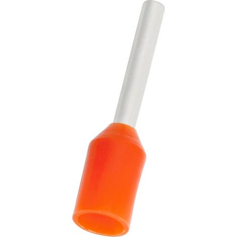 Embout à sertir 0.5mm², Orange, longueur 6mm