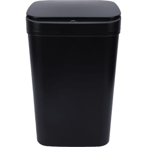 Poubelle à détecteur de mouvement 18 L, étanche, anti-odeurs, sans contact, IPX5, pour cuisine et salle de bain, noire (1/5)