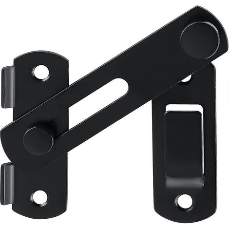 Loquet de portail plus épais, verrou de porte noir, petit verrou de portail coulissant pour portails en bois, portes intérieures et de jardin en acier inoxydable