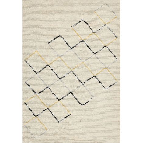 Teppich TEZPUR Beige 140 x 200 cm Baumwolle (1/5)