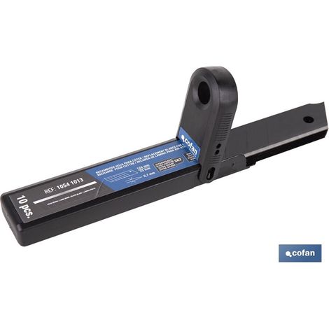 Lame di ricambio in acciaio SK2 65HRC, lunghe 12,6 cm e larghe 25 mm, nere per taglierini professionali (confezione da 10 pezzi)