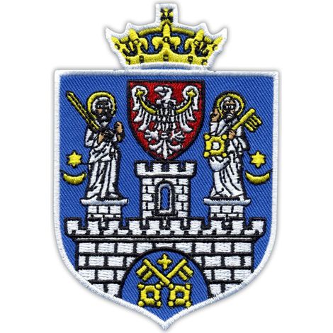 Parche con el antiguo escudo de armas de la ciudad de Poznan - Reverso magnético - Parche/Insignia/Emblema bordado