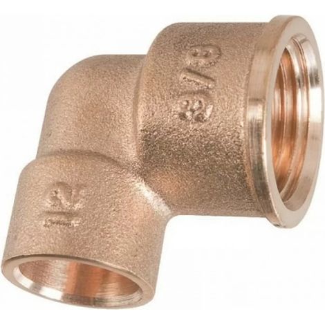 Thermador 90GC1815 - Codo de latón para soldar - F1/2" - Ø18mm - GC (10uds)