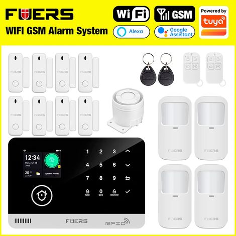 Système d'alarme de sécurité domestique, capteurs de porte et de fenêtre, détecteurs de mouvement, compatible avec Tuya Smart (1/5)