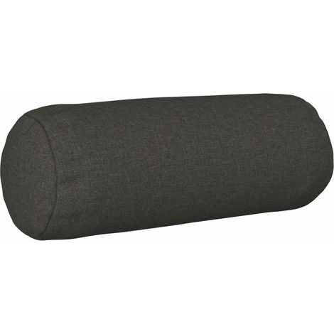 vidaXL Funda de almohada 2 uds. HEERLEN Gris oscuro Ø 15 x 40 cm Tela (1/2)