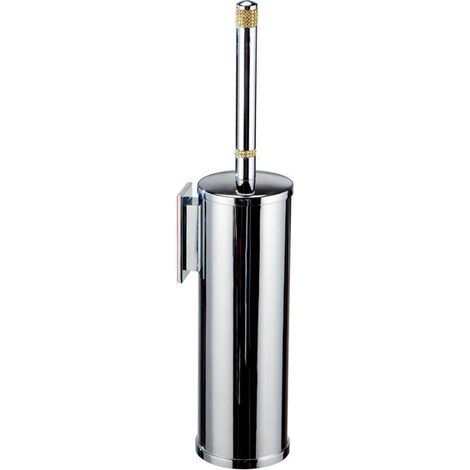 MANILLONS TORRENT 06667003 CARMEN Escobillero Adhesivo Pared Cromo/Oro - ref: 06667003 (1/2)