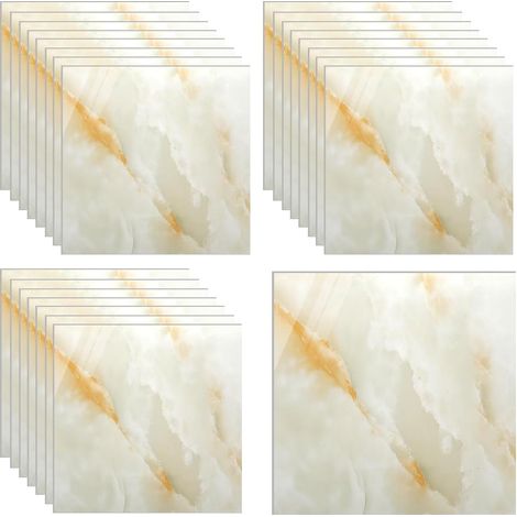 Panneaux muraux autocollants, 24 pièces de carreaux adhésifs pour cuisine, 30 x 30 cm, panneaux muraux 3D à décoller et coller, découpables DIY, carreaux autocollants pour salle de bain, cuisine (1/5)