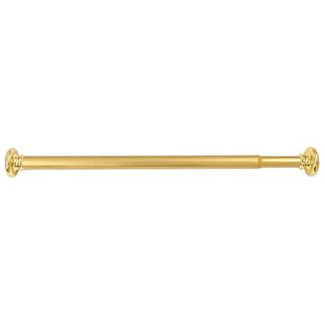 Barre pour rideau de douche Sèche linge rétractable salle de bain tige aluminium doré 70-120