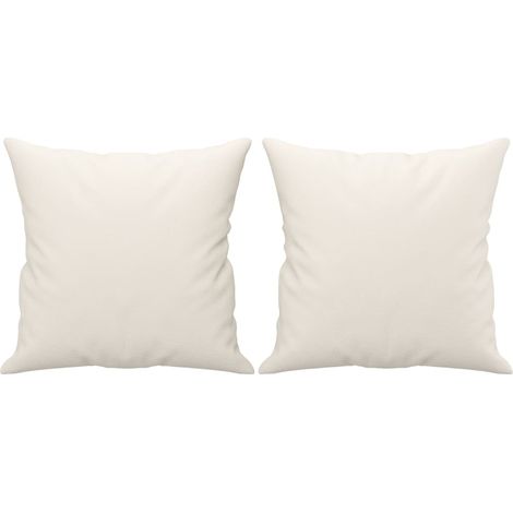 Maison Exclusive - Coussins décoratifs lot de 2 Crème 40x40 cm Similicuir