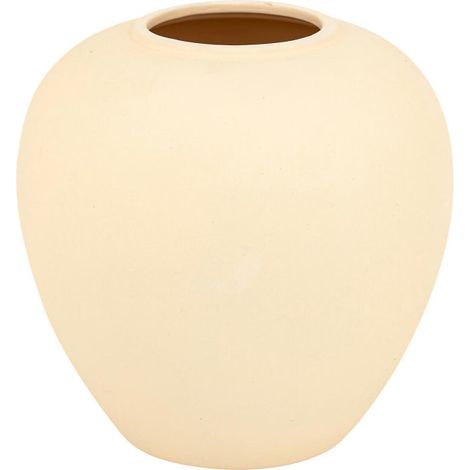 Vase Boule en Dolomite "Rily" 22cm Beige (1/2)