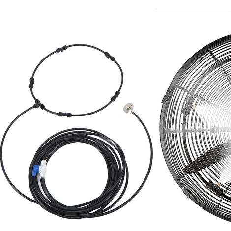 [Sprühschlauch] Sprühnebel-Set für den Außenbereich mit Ventilator, 3/4"-Adapterrohr, 8 m (26 Fuß), 6 Sprinkler, Sprühschlauch (1/5)