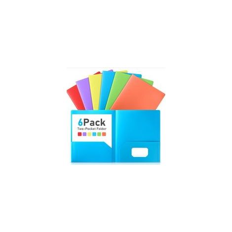 (6 piezas) Carpeta de doble cara New American Standard, carpeta de oficina, carpeta de doble cara, libro resumen - Crezuo