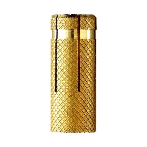 (M6X23 D.8) TACO DE LATON PARA FIJACIONES LIGERAS EN MATERIALES MACIZOS (100U) - INDEX