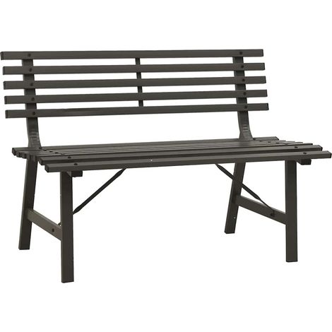 Banc de jardin 110 cm Acier Noir (1/4)