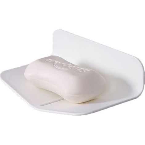 Porte Savon Ventouse Douche sans Poinçon Porte Savon Douche Drainable pour Salle de Bain Porte Savon Mural Adhesif pour La Cuisine.(Blanc,1pcs) (1/5)