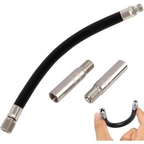 3 Pièces Extension Valve Pneu, 40mm Valve Extension Adaptateur, Tuyau de Gonfleur d'Extension en Caoutchouc, Adaptateurs de Valve pour Scooter Électrique M365 Vélo Moto Voiture (1/5)
