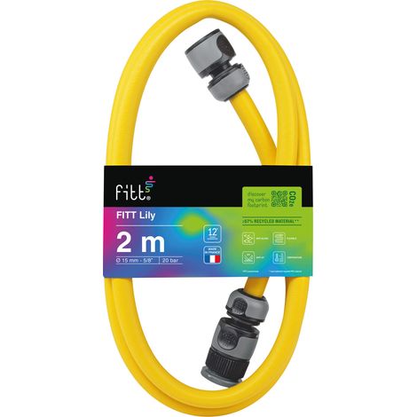 FITT LILY 5/8" (15mm) 2 m, Schlauch für die Verbindung zwischen Schlauchwagen- oder trommel und Wasserquelle, mit Anschlussstücken