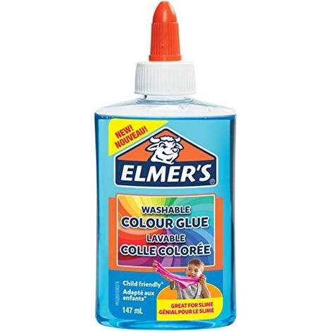 ELMERS COLLE PVA COLORÉE TRANSLUCIDE BLEU 147 ML LAVABLE IDÉALE POUR FABRIQUER DU SLIME 1 UNITÉ ELMER'S 2109485 (1/4)