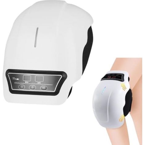 Massaggiatore per ginocchia wireless ricaricabile con display a LED. Massaggiatore portatile a infrarossi con riscaldamento e vibrazione per alleviare il dolore e riscaldare le articolazioni. (1/5)