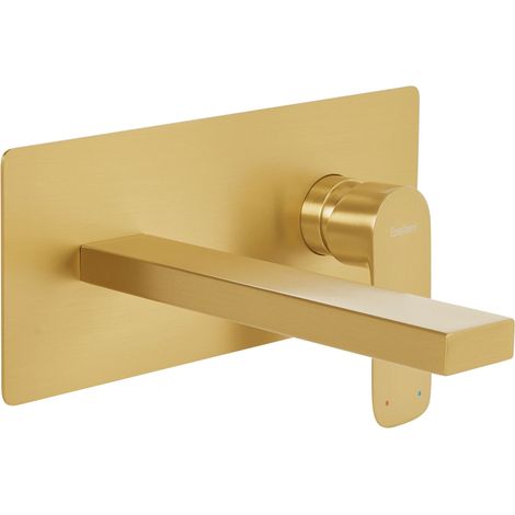 Wall Mounted Basin Mixer Tap DICHATO Brass Gold