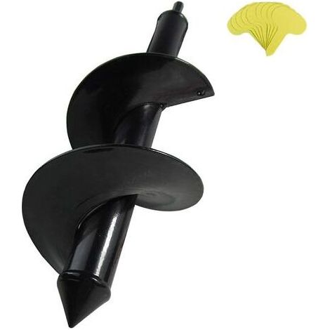 Mèche de tarière, 10 cm x 30 cm, mèche de tarière hélicoïdale robuste pour jardin, tarière pour plantation de bulbes, compatible avec perceuse à entraînement hexagonal 3/8". (1/5)