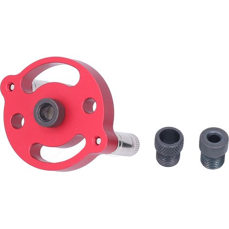Gabarit de perçage vertical pour tourillons, kit de guide de perçage autocentrant rond en alliage d'aluminium pour le travail du bois (1/5)