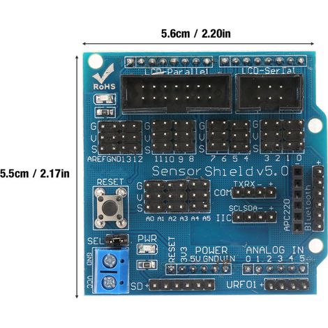 Carte d'extension de capteur Arduino V5.0 pour Arduino UNO R3 (1/5)