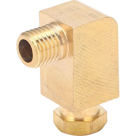 Raccord de compression en laiton à 90° pour système de lubrification à l'huile - 6mm / M8 x 1 (1/5)