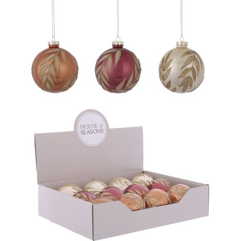 Pallina sfera natalizia in vetro Colori Assortiti 8 cm pz 1