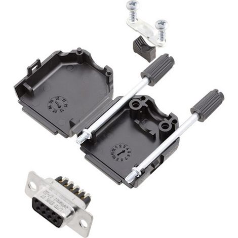 Amphenol L17DPPK15-BK+L77DA15SST D-SUB Buchsenleisten-Set 180 ° Polzahl: 15 Schrauben 1 St.