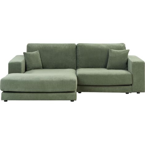Corner Sofa 3 Seater LOFOTEN Fabric Green Right Hand (1/5)