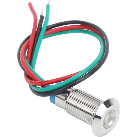 Vente de quatre ensembles, voyants/clignotants LED bicolores étanches en métal de 8 mm, cathode commune 12-24 V rouge/vert. (1/5)