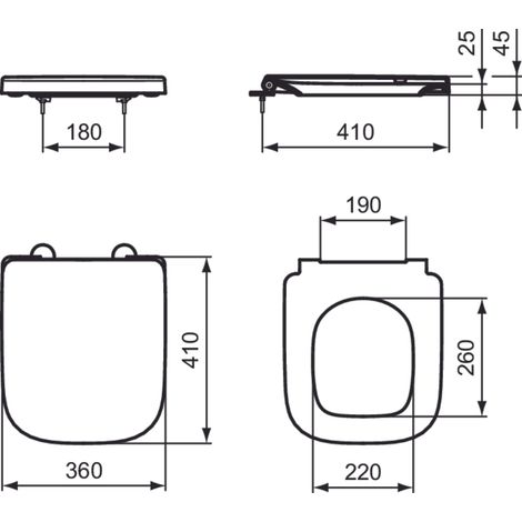 Ideal Standard i.Life S - Abattant WC, blanc T473601 (1/5)