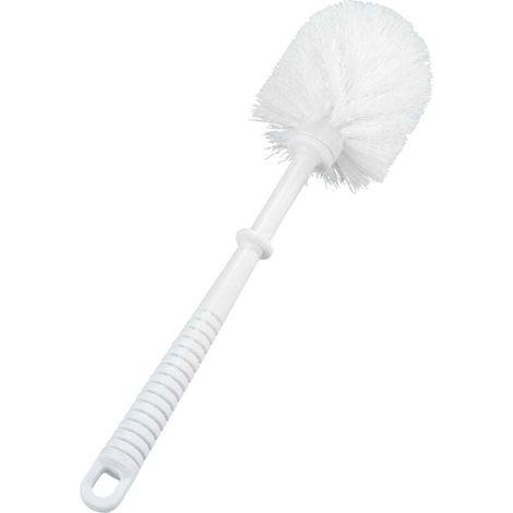 Brosse WC de rechange pour porte-brosse WC avec manche en plastique blanc, Polypropylène, Ø 8.5x34 cm, blanc (1/3)