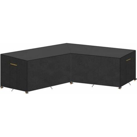 BUNTHAUS Wasserdichte Sofahülle, Schutzhülle für Gartenmöbel, Abdeckplane für Gartenmöbel, passend für L-förmige Ecksofas bis zu 215 x 215 x 87/80 cm