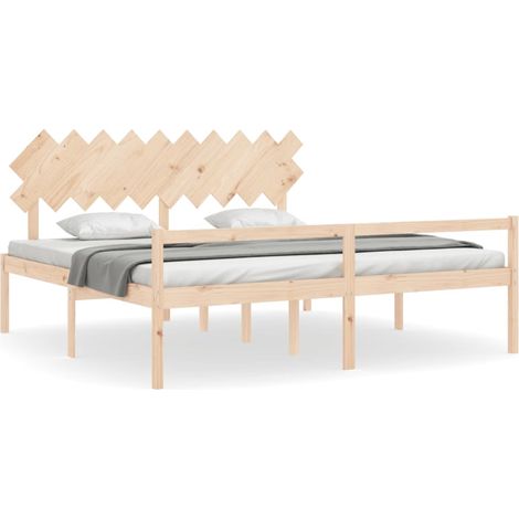 Maison Exclusive - Letto per Anziani con Testiera 200x200 cm in Legno Massello