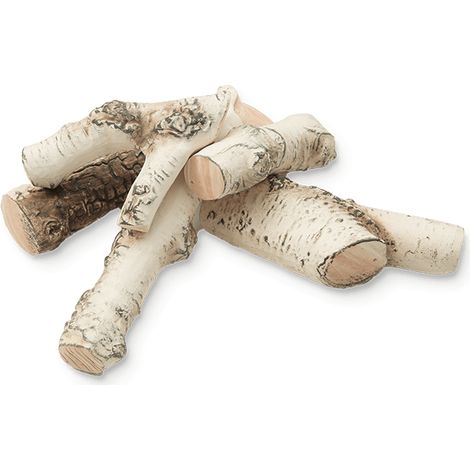 Hitze Keramische Holzscheite für Biokamine SET 4 Zubehör für Bio-Kamine