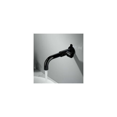 Crezuo Unterputz-Waschtischarmatur, Schwarz, 18,5 cm mit 360° schwenkbarem Auslauf (1/2)
