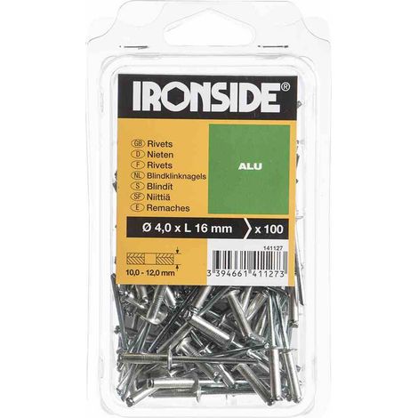 Blindnieten 4,0 x 16 mm Aluminium, Verpackungsinhalt: 100 Stück
