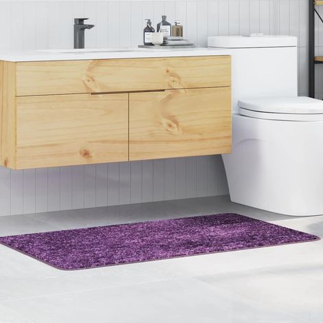 Tapis de bain antidérapant en polypropylène violet 70 x 120 cm - PANGIVO (1/5)