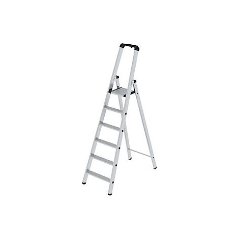Escalera tipo tijera de peldaños planos  ascenso por un lado 