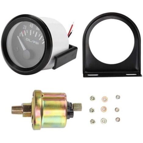 Jauge de pression d'huile électromagnétique universelle pour voiture, 52mm/2 pouces, 12V, indicateur modifié automatiquement (1/3)