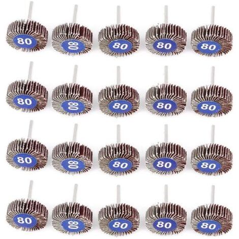 royaluxe-Roues à lamelles, 20Pcs 32 x 10 x 3.2mm Jeu de Disques de Ponçage Abrasif pour Outils Rotatifs électriques (1/4)