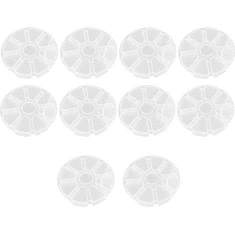Boîte de rangement pour maquillage et bijoux en plastique à 8 compartiments (10 pièces) (1/5)